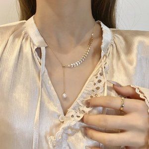 Wheat spliced collarbone chain fashion vintage necklace